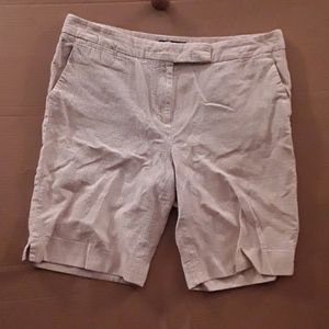 Talbots Bermudas - white and beige stripes